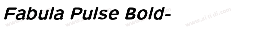Fabula Pulse Bold字体转换